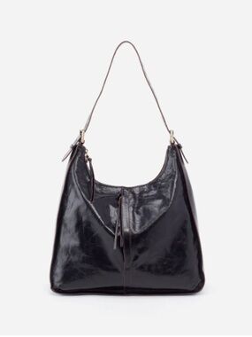 HOBO Original Marley Black Leather Slouchy Shoulder Bag Handbag Hobo